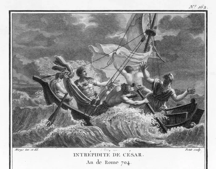 Framed Print : Caesar in a Storm at Sea Print Framed Print : Caesar in a Storm at Sea Print