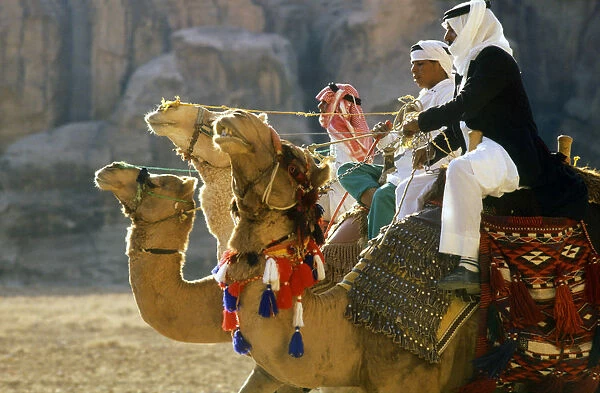 Three camel riders, Jordan