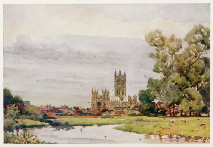 Framed Print : Canterbury Cathedral Print - A Field View Framed Print : Canterbury Cathedral Print - A Field View