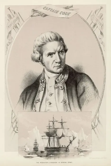 Framed Print : Captain Cook Print - Engraving of the Explorer Framed Print : Captain Cook Print - Engraving of the Explorer