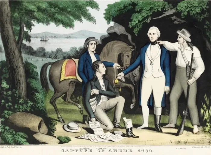 Framed Print : Capture of Major John Andre Print, 1780