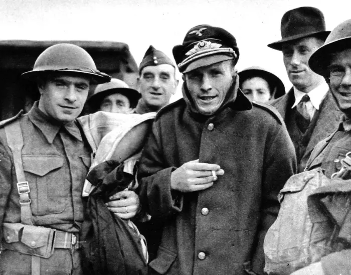Framed Print : Captured German Pilot at Dover Print Framed Print : Captured German Pilot at Dover Print