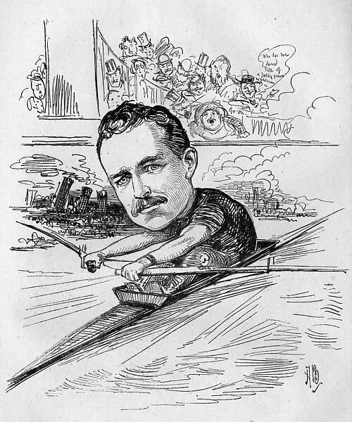 Caricature of Edward Hanlan, sportsman and politician