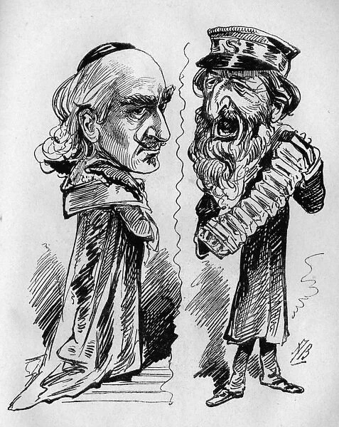 Caricature of Edwin Booth and William Booth