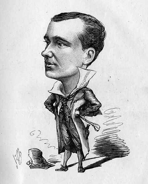 Caricature of H Monkhouse, actor and comedian