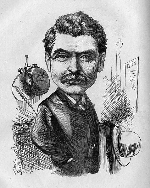 Caricature of Henry Sampson, newspaper proprietor