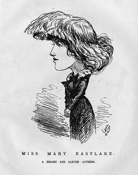 Caricature of Mary Eastlake, English actress