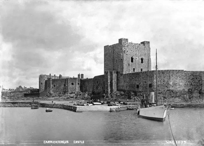 Framed Print : Carrickfergus Castle Print - Early 1900s, Northern Ireland Framed Print : Carrickfergus Castle Print - Early 1900s, Northern Ireland