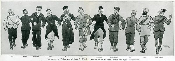 Cartoon, The Allies, WW1