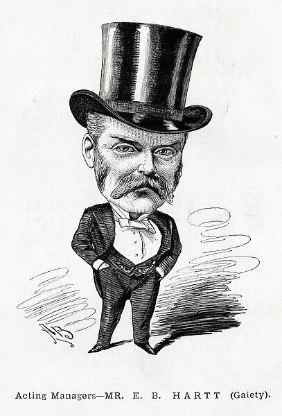 Cartoon portrait, Mr E B Hartt, Acting Manager