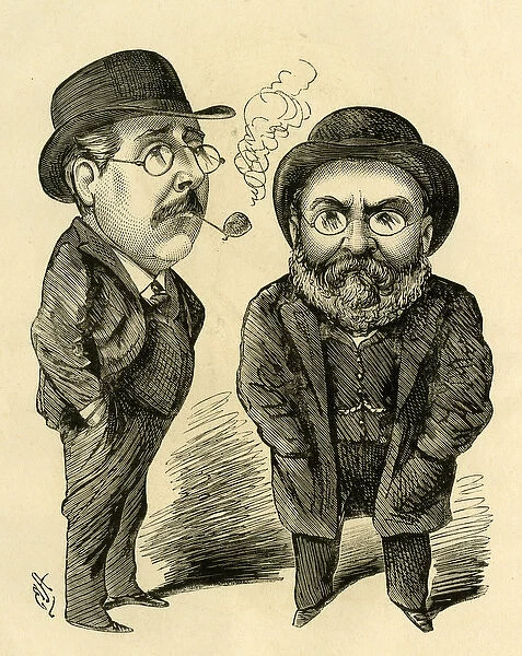 Cartoon, Robert Soutar, actor, and Meyer Lutz, composer
