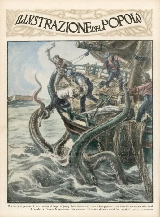 Framed Print : Channel Isles Squid Fishermen Print Framed Print : Channel Isles Squid Fishermen Print