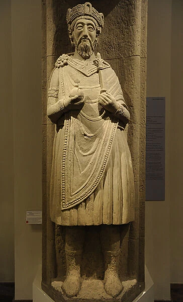 Charlemagne (742-814). Sculpture. 9th century