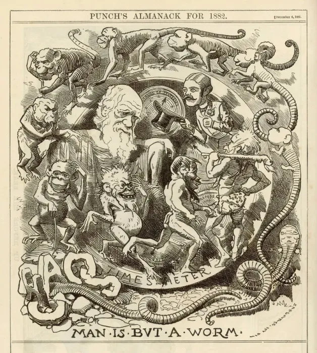 Framed Print : Charles Darwin Print: Man is but a Worm Framed Print : Charles Darwin Print: Man is but a Worm