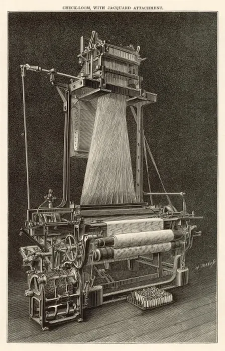 Framed Print : Jacquard Loom Print Framed Print : Jacquard Loom Print
