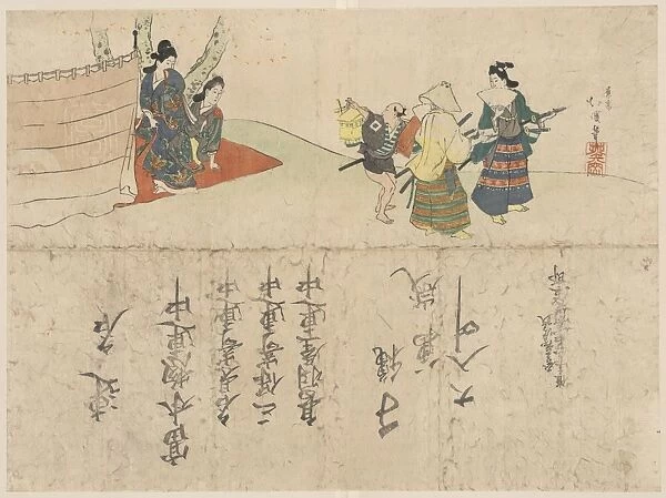 Cherry blossom viewing during the Genroku period