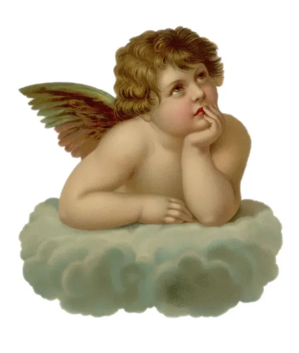 Framed Print : Cherub Looking to Right Print Framed Print : Cherub Looking to Right Print