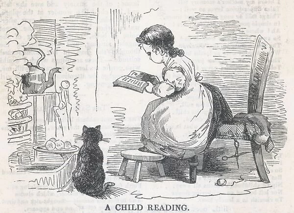 Child Reads by Stove