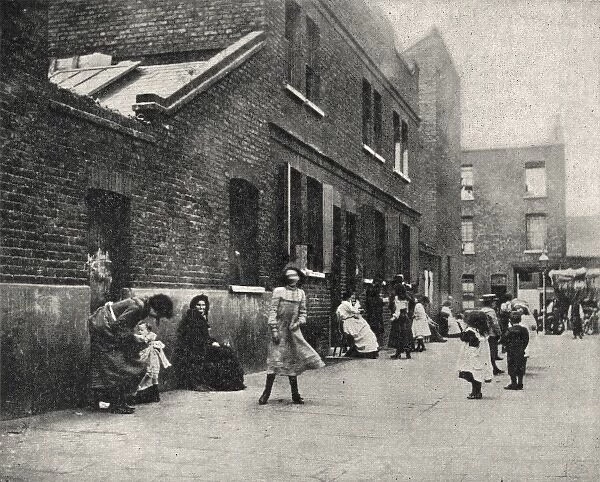 Children playing, East End of London
