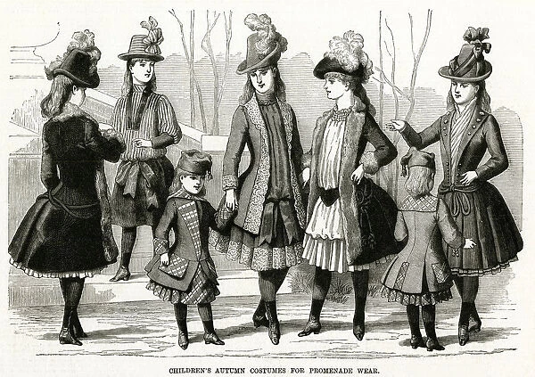 Childrens Autumn costumes for promenade wear 1886