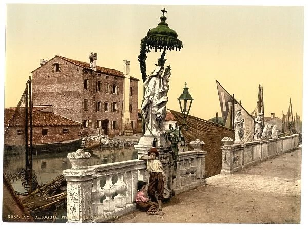 Chioggia--statue of the Madonna, Venice, Italy