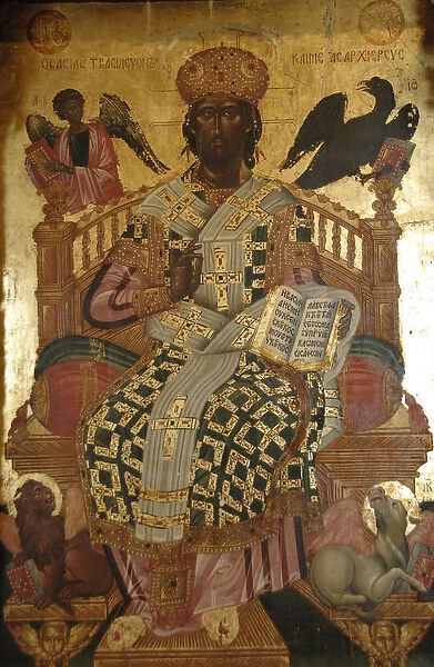 Christ in Majestry. Wooden iconostasis by Angelos Masketis