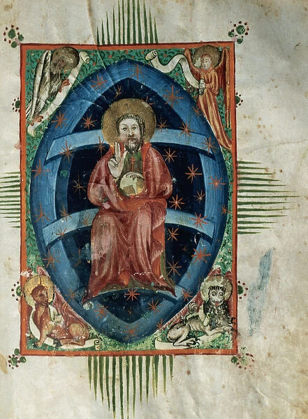 Christ Pantocrator. Miniature. Missale Dominicale cum Kalend
