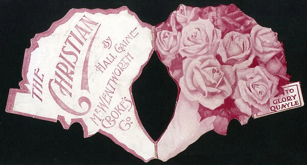 The Christian by Hall Caine, Wentworth Crokes Company - a bouquet of roses addressed t