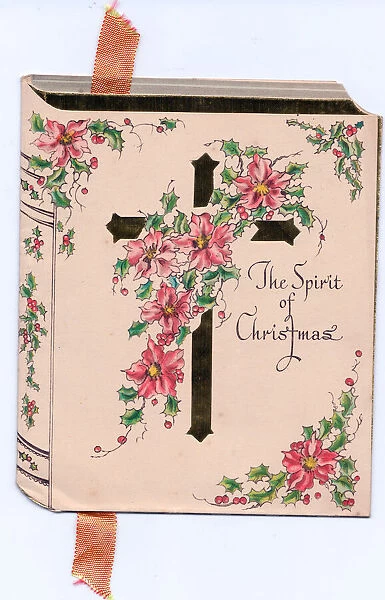 Christmas card in the shape of a book
