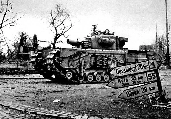 Churchill AVRE Tank entering Geilenkirchen; Second World War