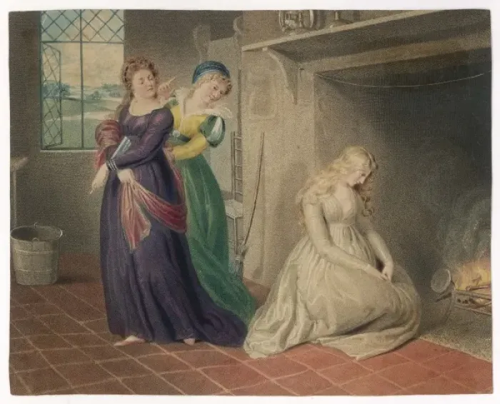 Framed Print : Cinderella Print by the Fireside Framed Print : Cinderella Print by the Fireside