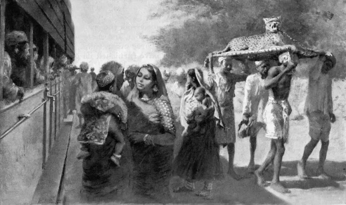 Framed Print : Third Class Passengers on an Indian Train, 1894 Print Framed Print : Third Class Passengers on an Indian Train, 1894 Print