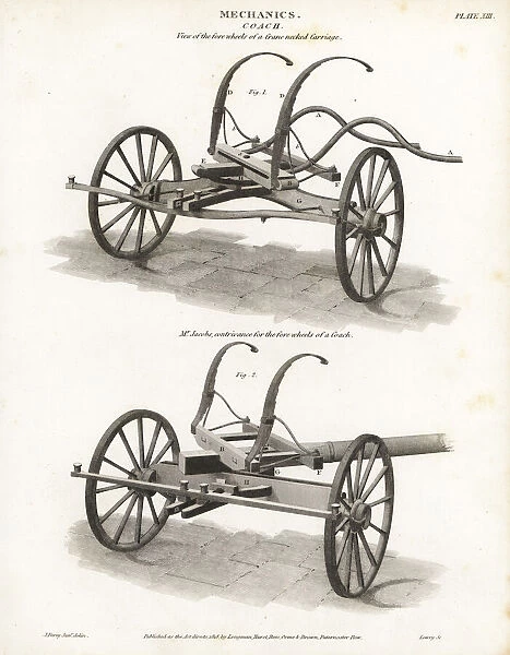 Coach suspension machinery for horse-drawn carriages