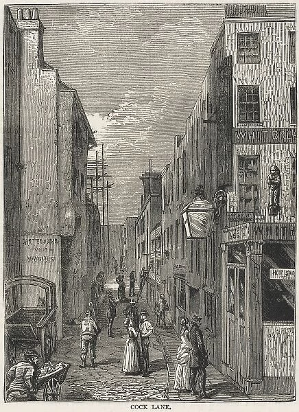 COCK LANE. The street was made famous in the 18th century by a sensational