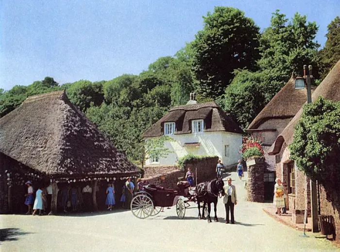 Framed Print : Cockington Village Print, Devon Scene with Forge Framed Print : Cockington Village Print, Devon Scene with Forge