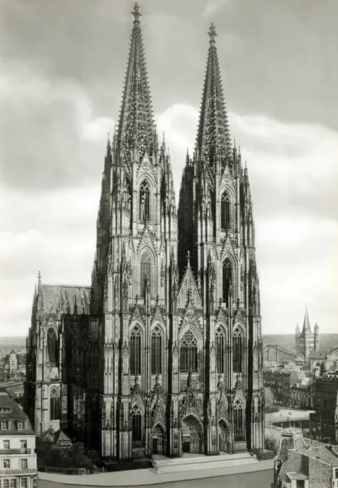 Framed Print : Cologne Cathedral Print, circa 1910s Framed Print : Cologne Cathedral Print, circa 1910s
