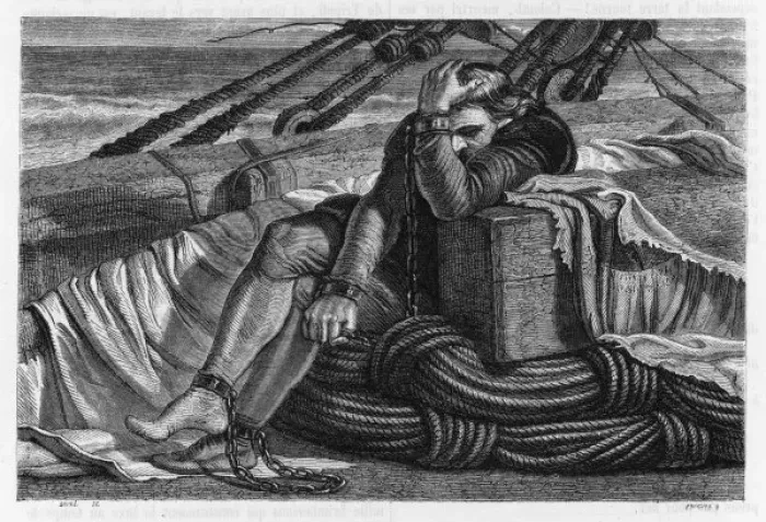 Framed Print : Christopher Columbus in Chains Print Framed Print : Christopher Columbus in Chains Print
