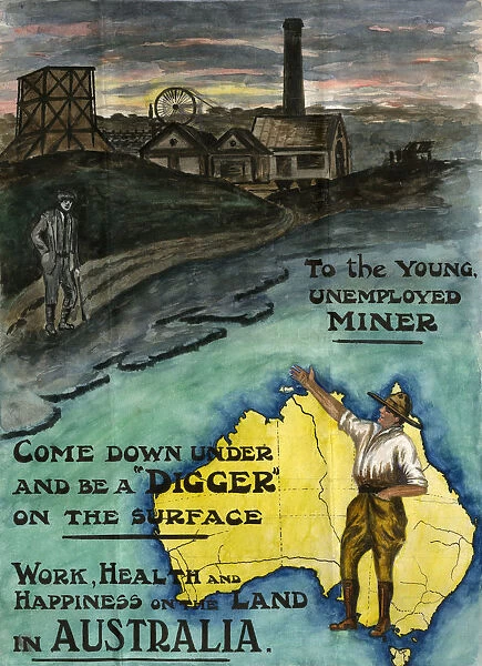 Come down under Australia emigration poster 1926-7