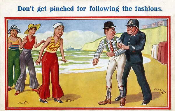 Comic Postcard - Don t get pinched for following the fashion