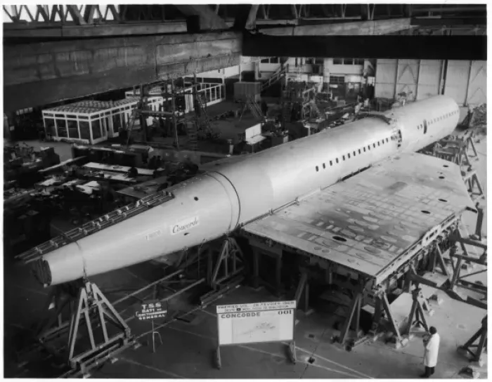 Framed Print : Concorde Prototype Construction Print 1967 Framed Print : Concorde Prototype Construction Print 1967