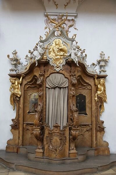 Confessional, Ettal Monastery, Upper Bavaria, Germany
