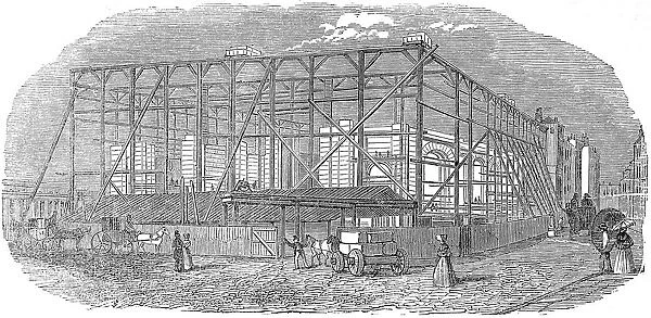 Construction of the Royal Exchange, London, 1842