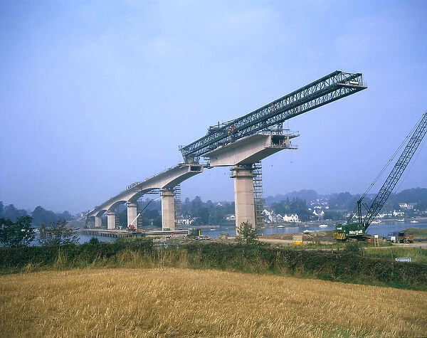 Construction of Torridge Bridge near Bideford, Devon