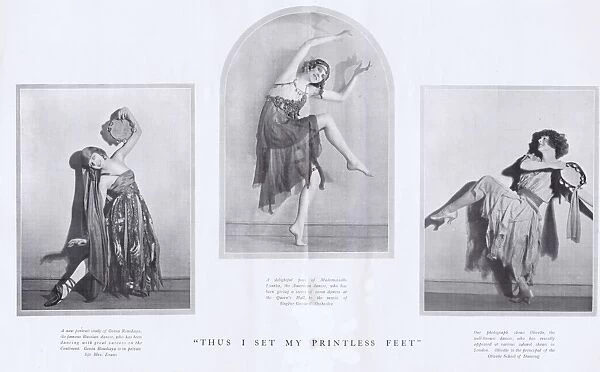 Contemporary dancers: Genia Rouskaya, Mllle Laurka and Olive
