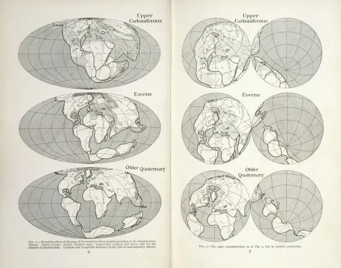 Framed Print : Continental Drift Map Reconstruction Print (1924) Framed Print : Continental Drift Map Reconstruction Print (1924)