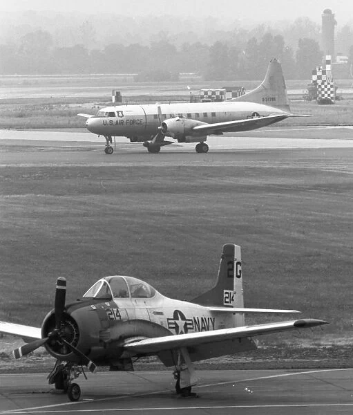 Convair JC-131B and North American T-28