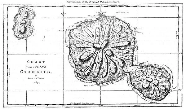 Cooks Map of Tahiti