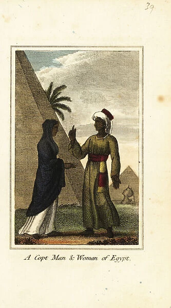 A Copt man and woman of Egypt, 1818