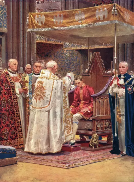 Framed Print : Coronation 1937 - The Anointing Print Framed Print : Coronation 1937 - The Anointing Print