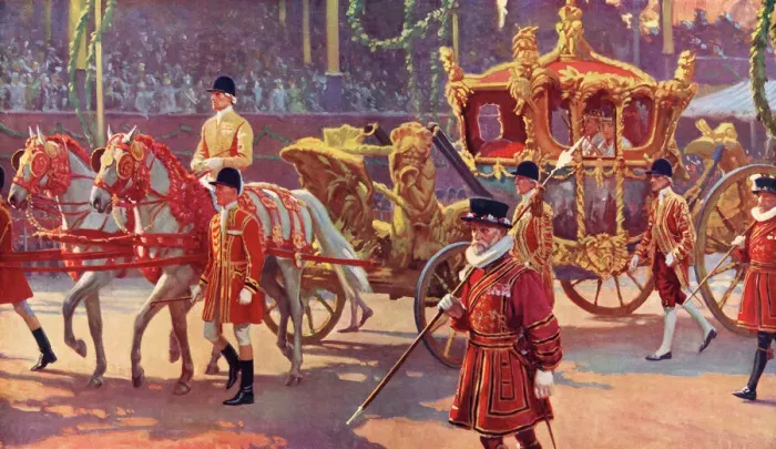 Framed Print : Coronation 1937 - Procession Print Framed Print : Coronation 1937 - Procession Print